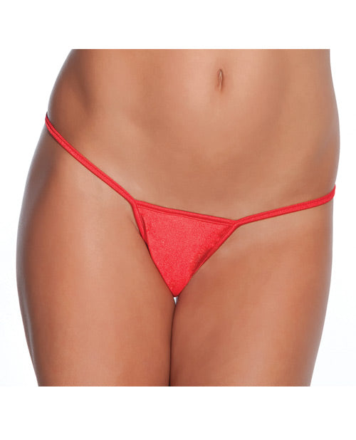 Coquette Low Rise Lycra G-String Red O/S