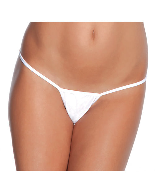 Coquette Low Rise Lycra G-String White O/S