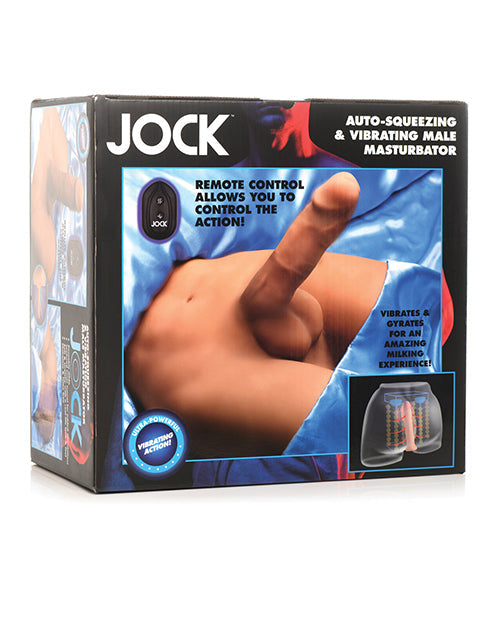 Jock Curve Toys Jock Vibrating & Squeezing Male Masturbator w/Poseable Dildo