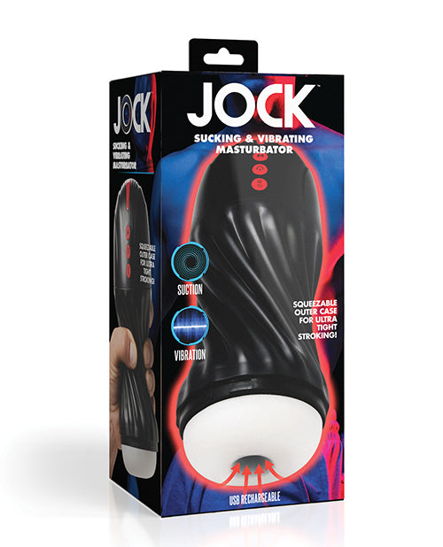 Jock Curve Toys Jock Sucking & Vibrating Masturbator - Black