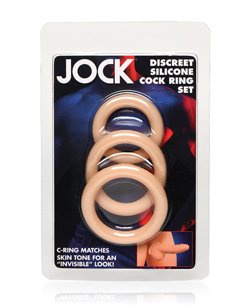 Curve Curve Toys Jock Silicone Cock Ring Set of 3 - Light