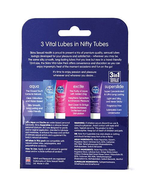 Creative Conceptions Skins Vital Lubes - 12 ml Tubes Pack of 3
