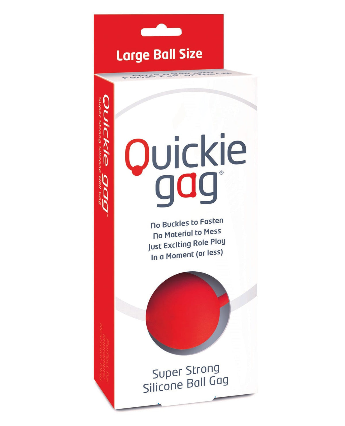 Quickie Gag Quickie Ball Gag Large - Red