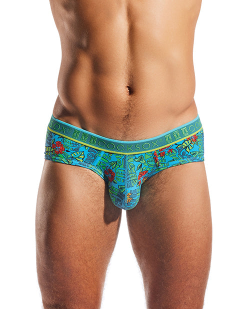 Cock Sock Cocksox Contour Pouch Sports Brief - Multi-Color Tiki XL