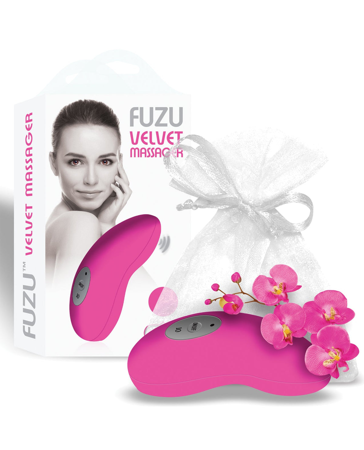 Fuzu Fuzu Velvet Massager - Neon Pink