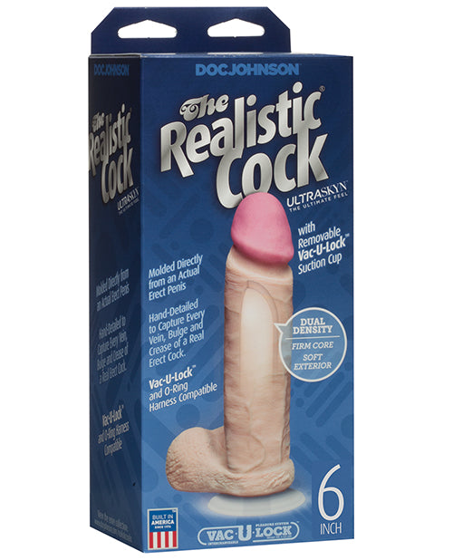 UR3 Realistic 6" ULTRASKYN Cock w/Balls - White