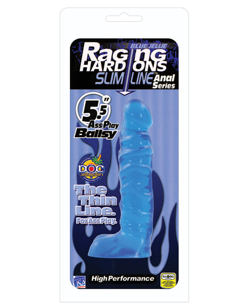 Raging Hard Ons Raging Hard Ons Slimline 5.5" Ballsy - Blue Jelly