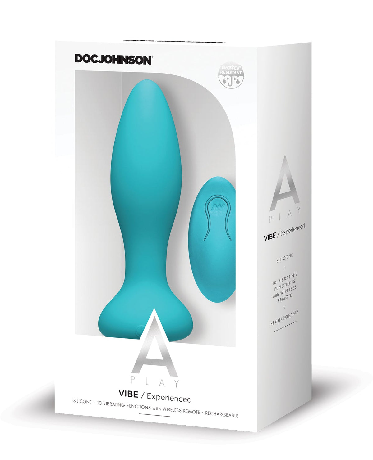 A-Play A Play Rechargeable Silicone Experienced Anal Plug w/Remote - Teal