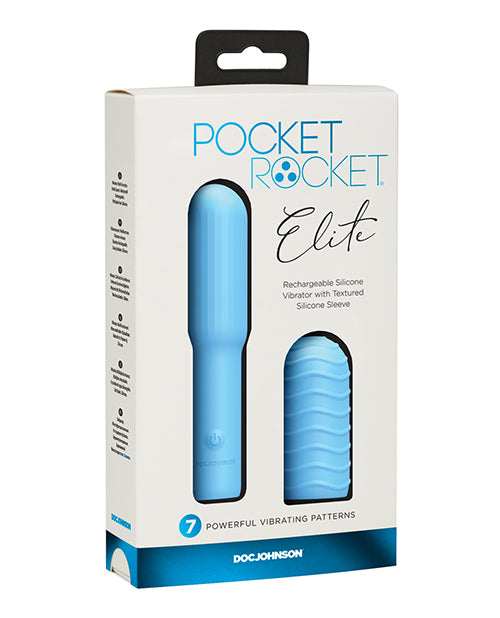Pocket Rocket Pocket Rocket Elite Rechargeable w/Removable Sleeve - Sky Blue