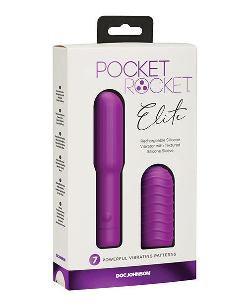 Pocket Rocket Pocket Rocket Elite Rechargeable w/Removable Sleeve - Purple
