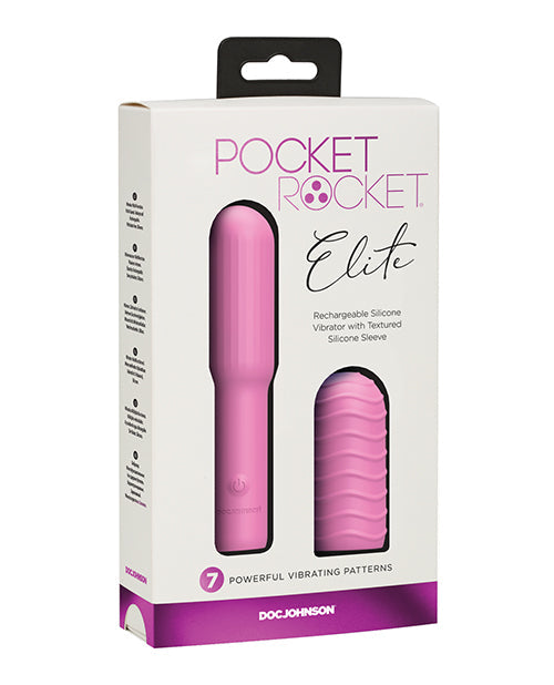 Pocket Rocket Pocket Rocket Elite Rechargeable w/Removable Sleeve - Pink