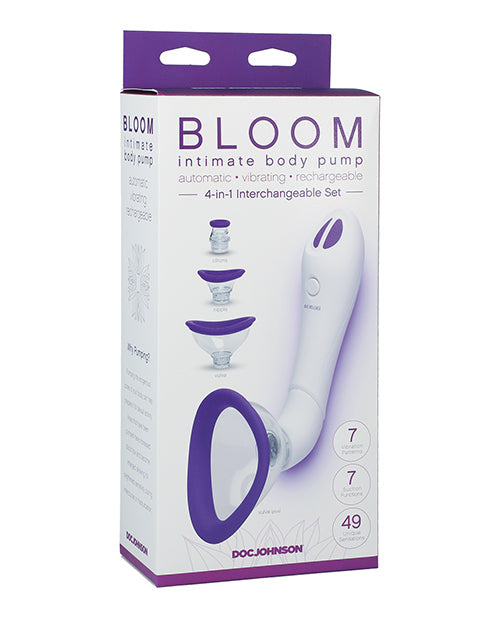 Bloom Bloom Intimate Body Automatic Vibrating Rechargeable Pump - Purple/White