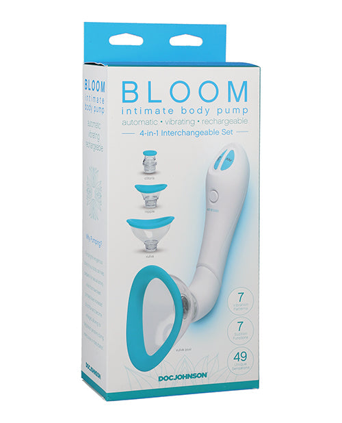 Bloom Bloom Intimate Body Automatic Vibrating Rechargeable Pump - Sky Blue/White
