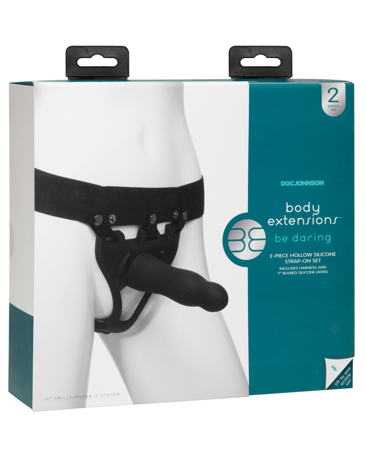 Body Extensions Body Extensions Be Daring 2 Piece Strap On Set - Black