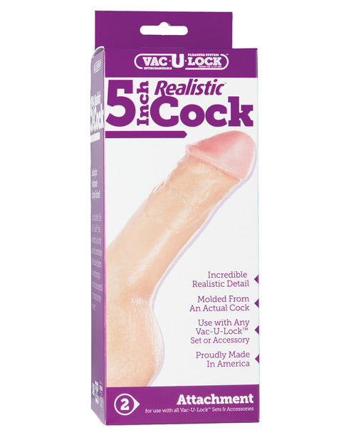 Vac-U-lock Vac-U-Lock 5" Realistic - White
