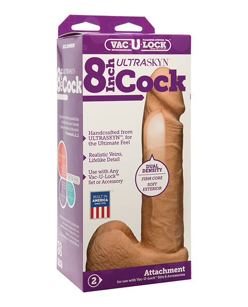 Vac-U-lock Vac-U-Lock 8" ULTRASKYN Cock & Balls Attch. - White