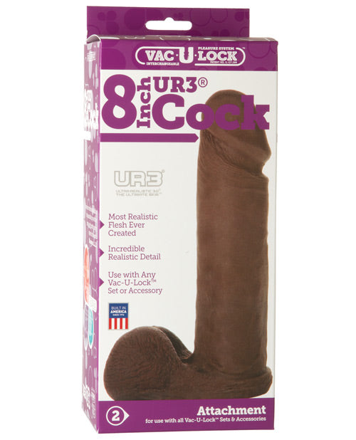 Vac-U-lock Vac-U-Lock 8" ULTRASKYN Cock Attch. - Black