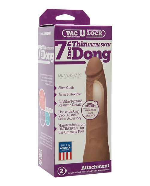 Vac-U-lock Vac-U-Lock 7" ULTRASKYN Dong - Brown