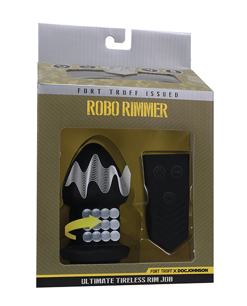 Fort Troff Fort Troff Robo Rimmer Vibrating Anal Plug w/Remote Control - Black