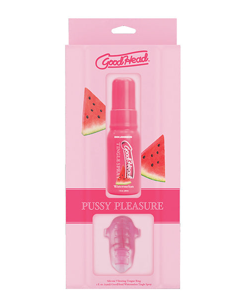 GoodHead GoodHead Pussy Pleasure Party Oral Sex Kit - 1 oz Watermelon Tingle Spray