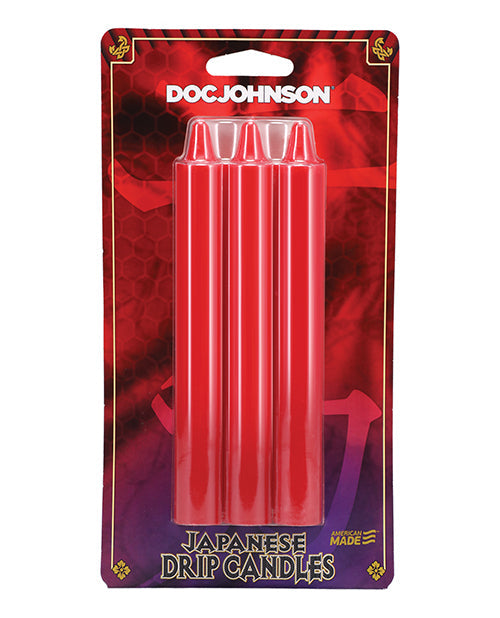 Doc Johnson Japanese Drip Candles - Pack of 3 Red