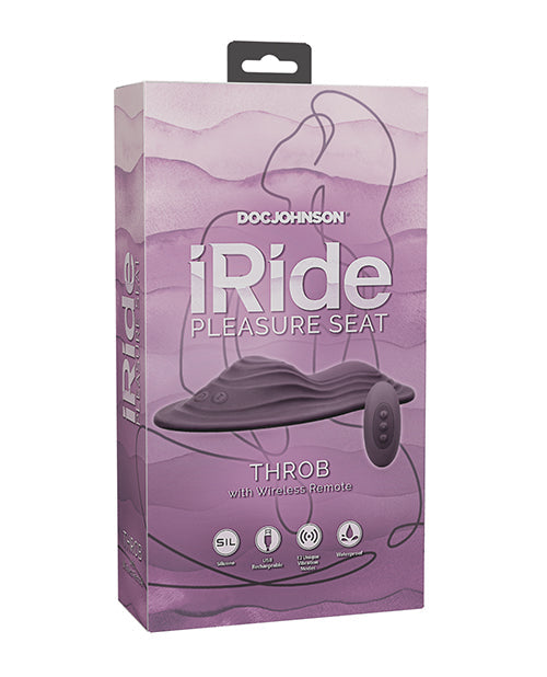 iRide iRide Pleasure Seat Throb Stimulator Rechargeable w/Wireless Remote - Dusty Purple