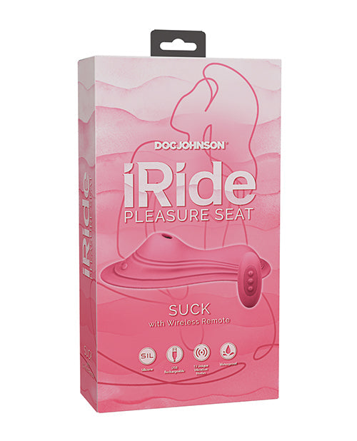 iRide iRide Pleasure Seat Suck Stimulator Rechargeable w/Wireless Remote - Dusty Pink