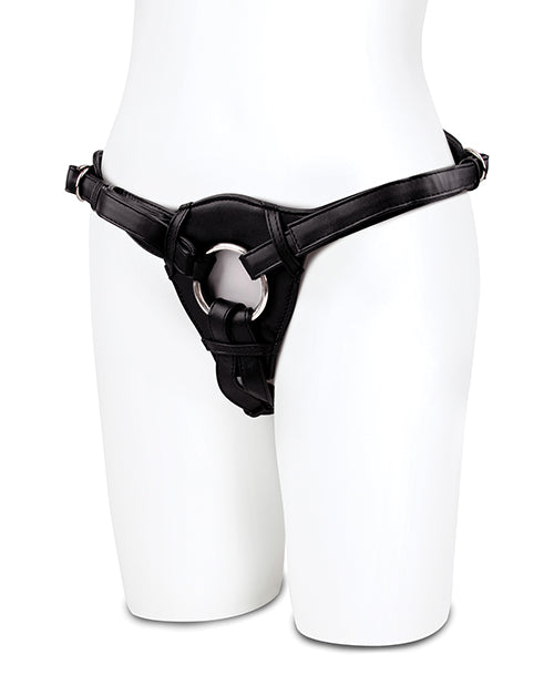 Lux Fetish Lux Fetish Patent Leather Strap On Harness - Black