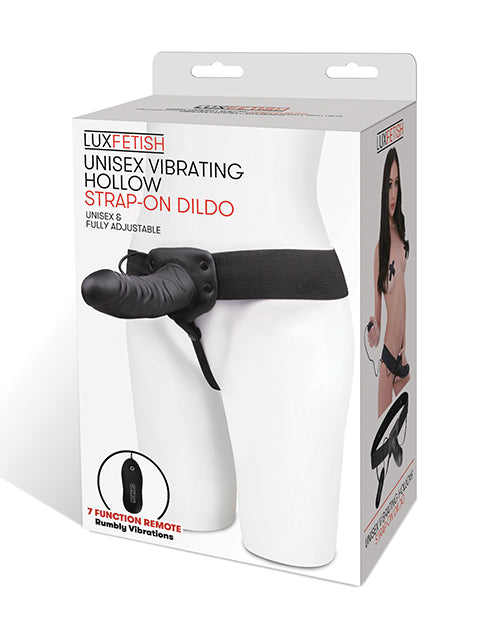 Lux Lux Fetish Unisex Vibrating Hollow Strap On Dildo