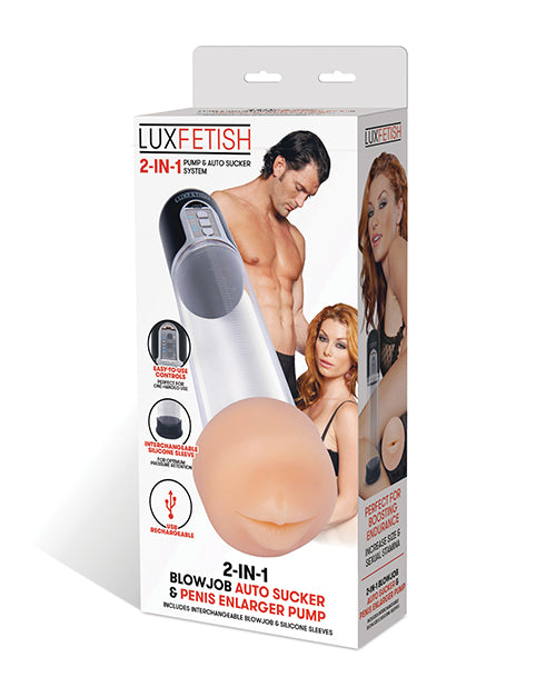 Lux Fetish Lux Fetish 2-in-1 Blowjob Sucker & Penis Enlarger Pump