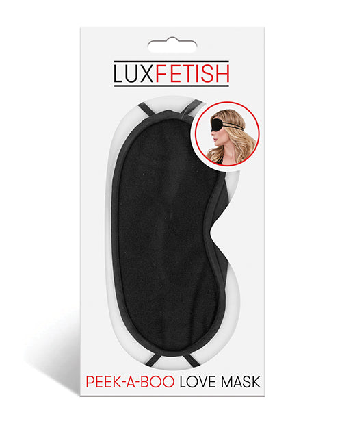Lux Lux Fetish Peek a Boo Love Mask - Black