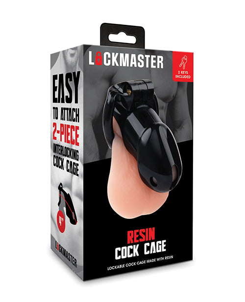 Lockmaster Lockmaster 4" Resin Cock Cage - Black