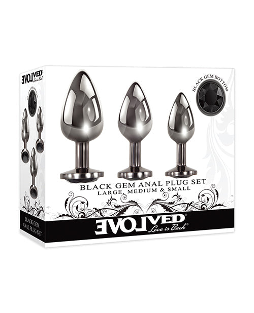 Evolved Evolved Black Gem Anal Plug Set
