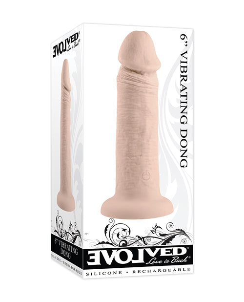 Evolved Evolved 6" Vibrating Dong - Light