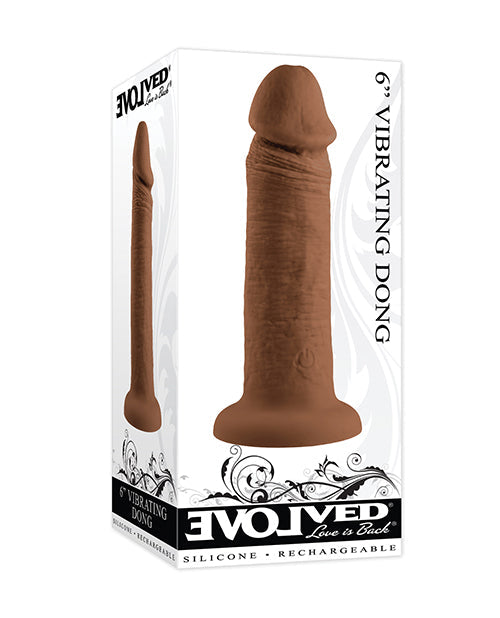 Evolved Evolved 6" Vibrating Dong - Dark