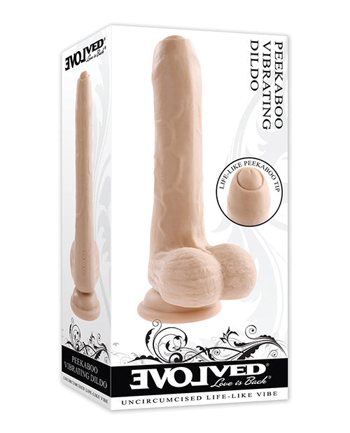 Evolved Evolved Peek A Boo Vibrating Dildo - Ivory
