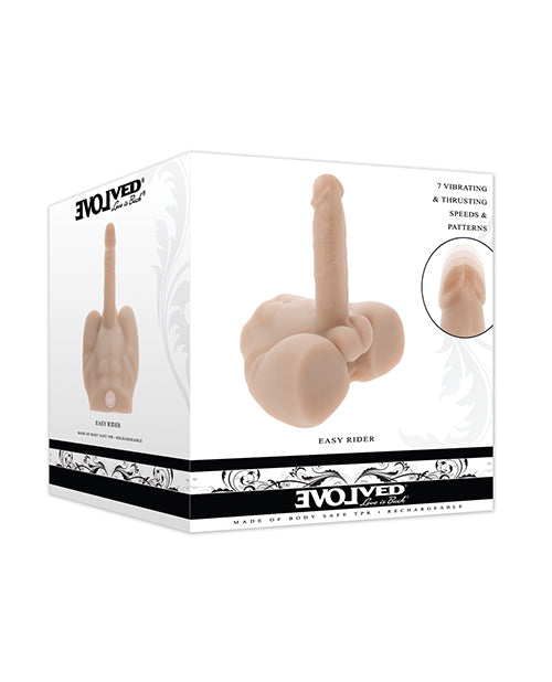 Evolved Evolved Easy Rider Thrusting & Vibrating Life-Like Dildo - Light