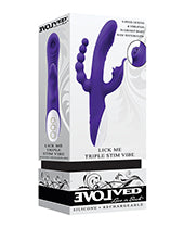 Evolved Evolved Lick Me Triple Stim Vibe - Purple