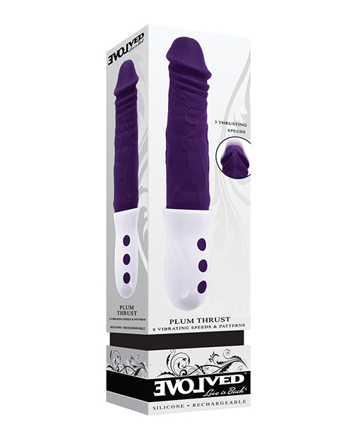 Evolved Evolved Plum Thrust Realistic Shaft Vibrator - Purple