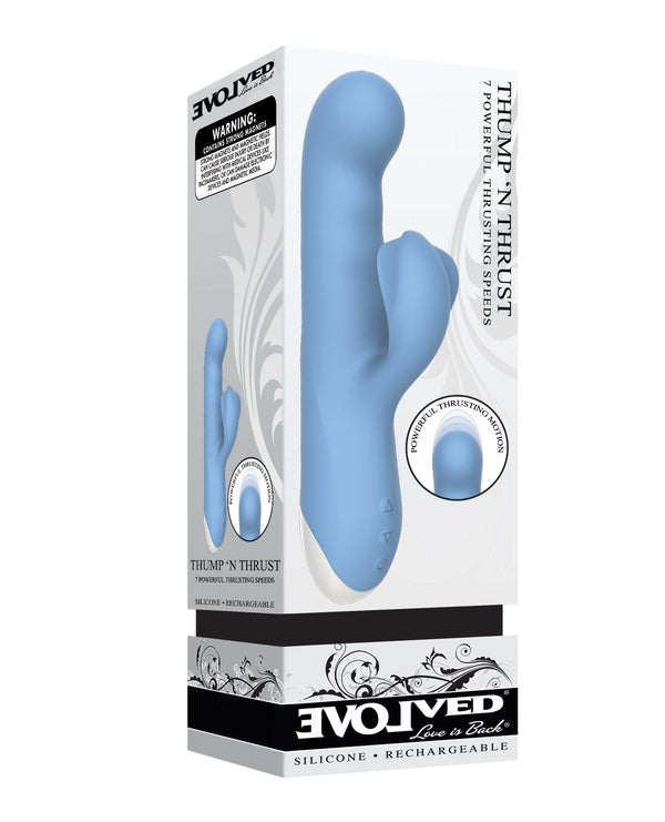 Evolved Evolved Thump n Thrust Rechargeable Dual Stim - Blue