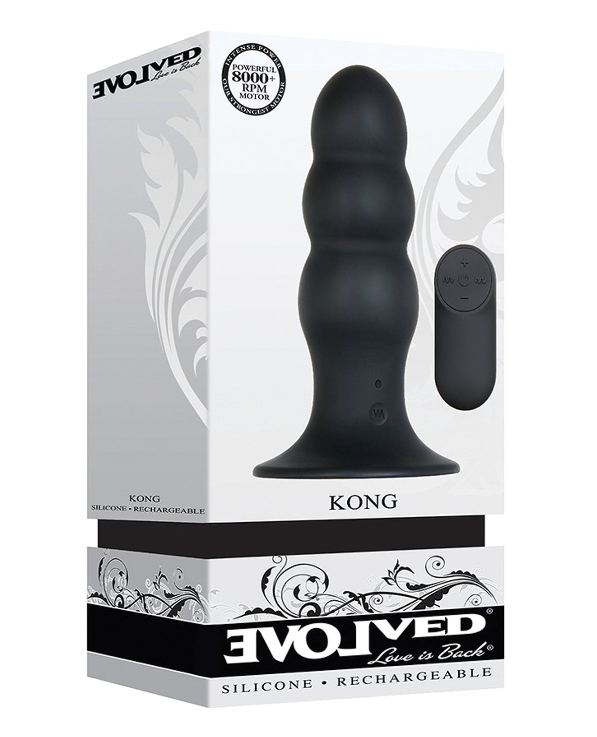 Evolved Evolved Kong Rechargeable Anal Plug - Black