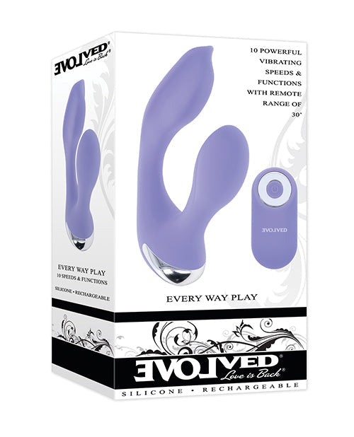 Evolved Evolved Every Way Play Remote Controlled Rabbit Vibrator - Lilac