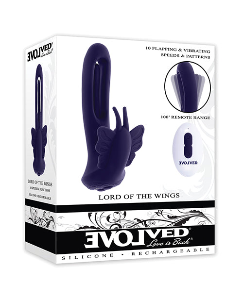 Evolved Evolved Lord of the Wings Flapping & Vibrating Stimulator - Purple