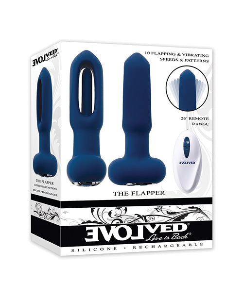 Evolved Evolved The Flapper Remote Controlled Clit Tickler & Vibrator - Blue