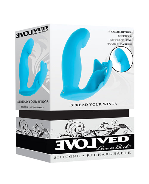 Evolved Evolved Spread Your Wings Rabbit Vibrator - Blue