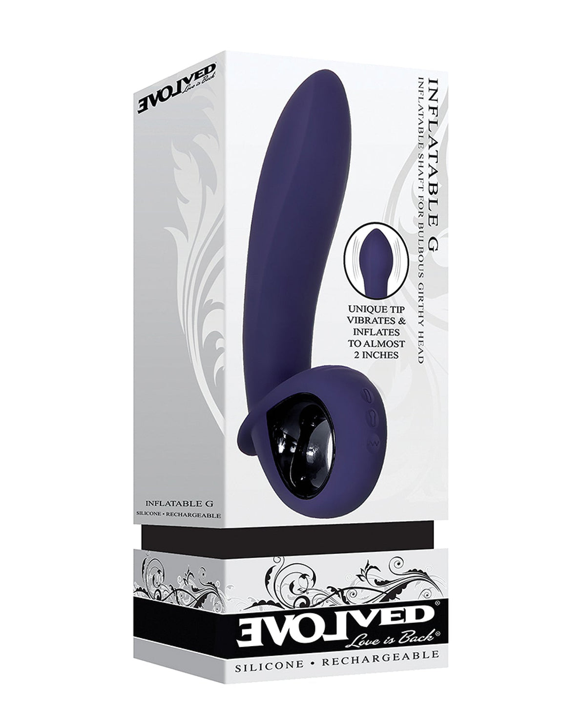 Evolved Evolved Inflatable G Rechargeable Vibrator - Purple