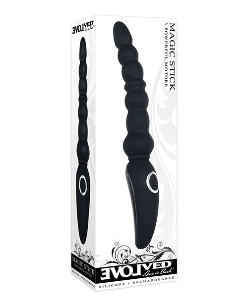 Evolved Evolved Magic Stick Beaded Vibrator - Black