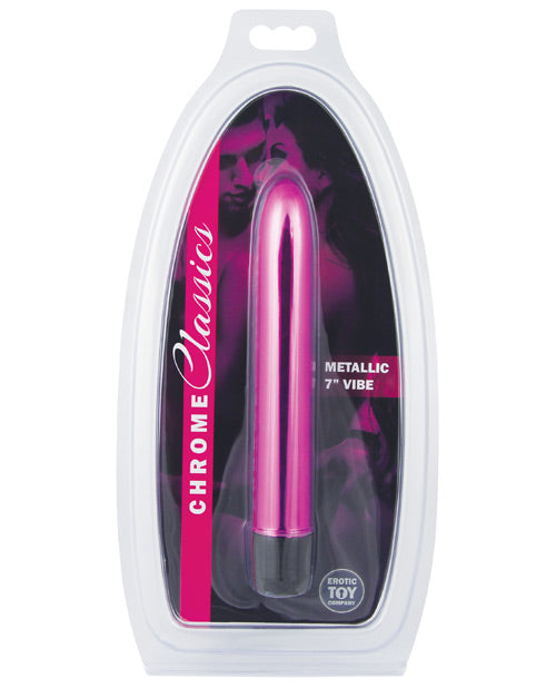 Erotic Toy Company Erotic Toy Company Chrome Classics 7" Vibe - Pink