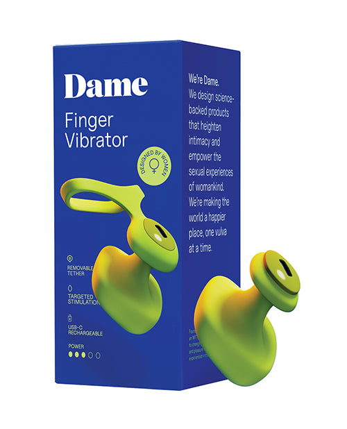 Dame Dame Fin 2.0 Finger Vibrator - Citrus