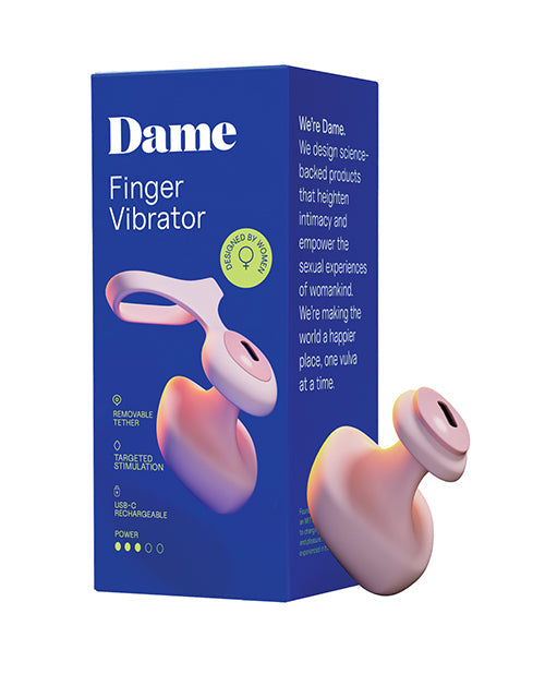 Dame Dame Fin 2.0 Finger Vibrator - Quartz